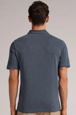 Polo met Korte Mouwen Washed Collection van Gevlamd Katoen