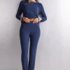 Pretty Flowers Lange Broek in Modal met Manchet