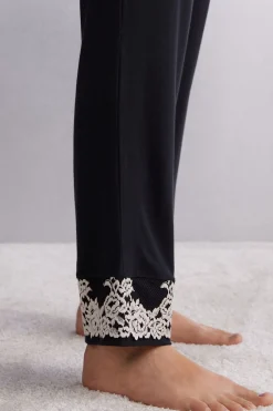 Pretty Flowers Lange Broek van Modal met Volants