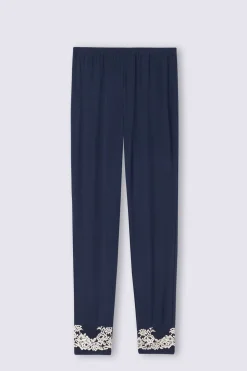 Pretty Flowers Lange Broek in Modal met Manchet