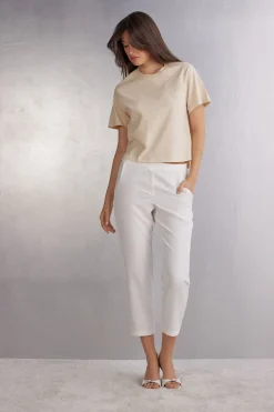 Shirt met Korte Mouwen Boxy Fit Katoen