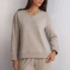Shirt met Lange Mouwen en V-Hals Soft Chevron