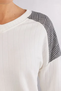 Shirt met Lange Mouwen en V-Hals Royal Elegance