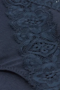 Slip met Halfhoge Taille van Katoen en Kant