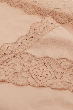 Slip met Halfhoge Taille van Katoen en Kant