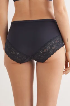 Slip met Hoge Taille van Microvezel en Kant