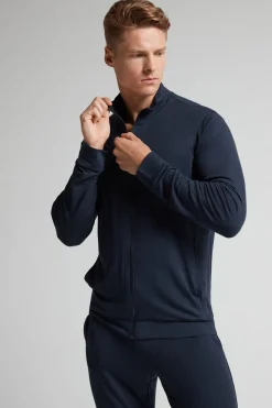 Sweatshirt van Zijde en Modal met Rits