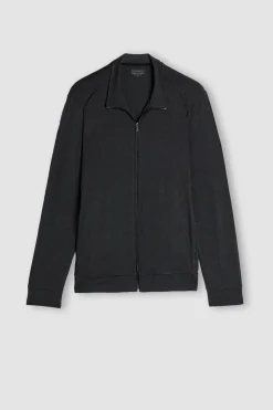 Sweatshirt van Zijde en Modal met Rits