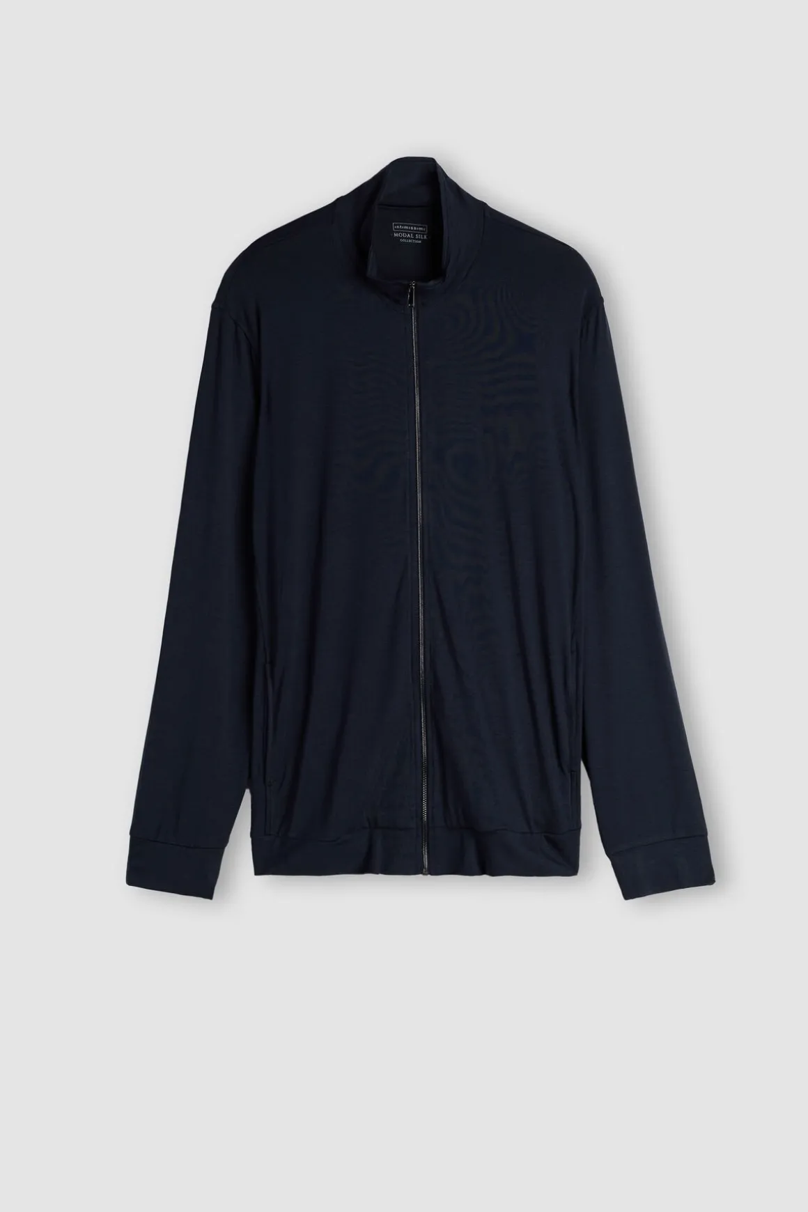 Sweatshirt van Zijde en Modal met Rits