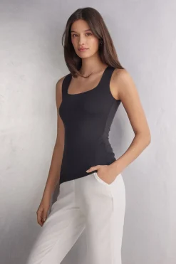 Tanktop met Brede Schouders van Fresh Bamboo