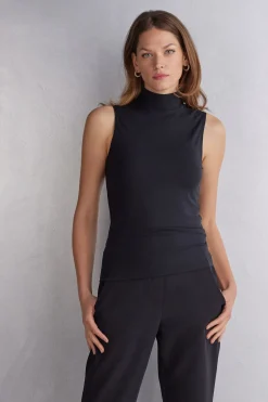 Tanktop met Hoge Hals in Micromodal