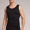 Tanktop met Ronde Hals van Onafgewerkte Superieur Katoen