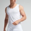 Tanktop met Ronde Hals van Onafgewerkte Superieur Katoen