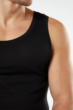 Tanktop met Ronde Hals van Onafgewerkte Superieur Katoen