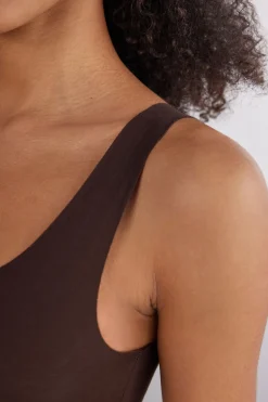 Tanktop met Ronde Hals van Onafgewerkt Katoen