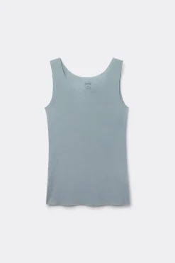 Tanktop met Ronde Hals van Onafgewerkt Katoen