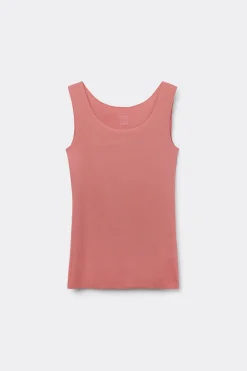 Tanktop met Ronde Hals van Onafgewerkt Katoen