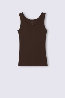 Tanktop met Ronde Hals van Onafgewerkt Katoen