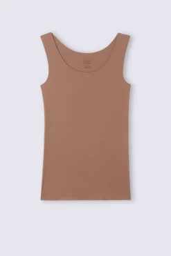 Tanktop met Ronde Hals van Onafgewerkt Katoen