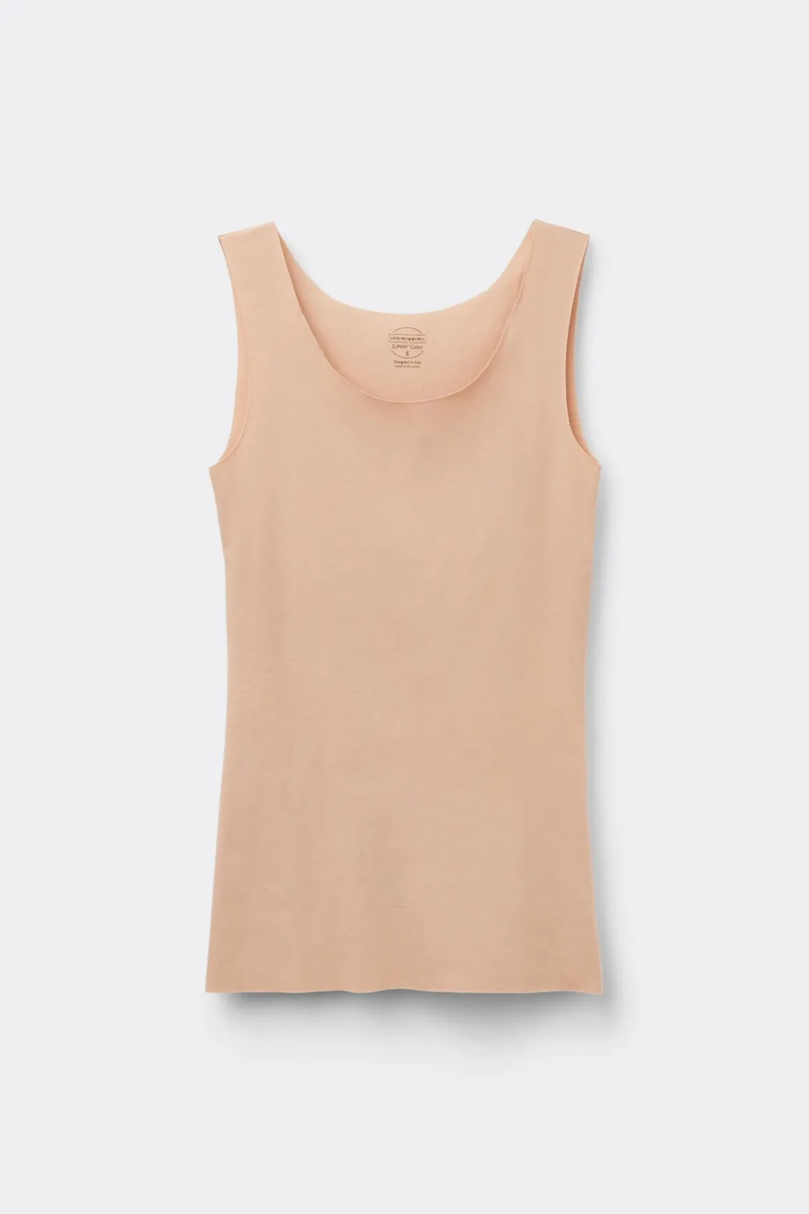 Tanktop met Ronde Hals van Onafgewerkt Katoen