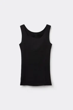 Tanktop met Ronde Hals van Onafgewerkt Katoen