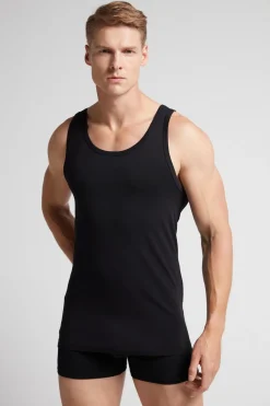 Tanktop Zonder Mouwen met Ronde Hals in Superieur Stretchkatoen