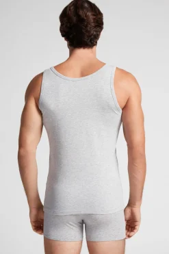 Tanktop Zonder Mouwen met Ronde Hals in Superieur Stretchkatoen
