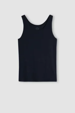 Tanktop Zonder Mouwen met Ronde Hals in Superieur Stretchkatoen