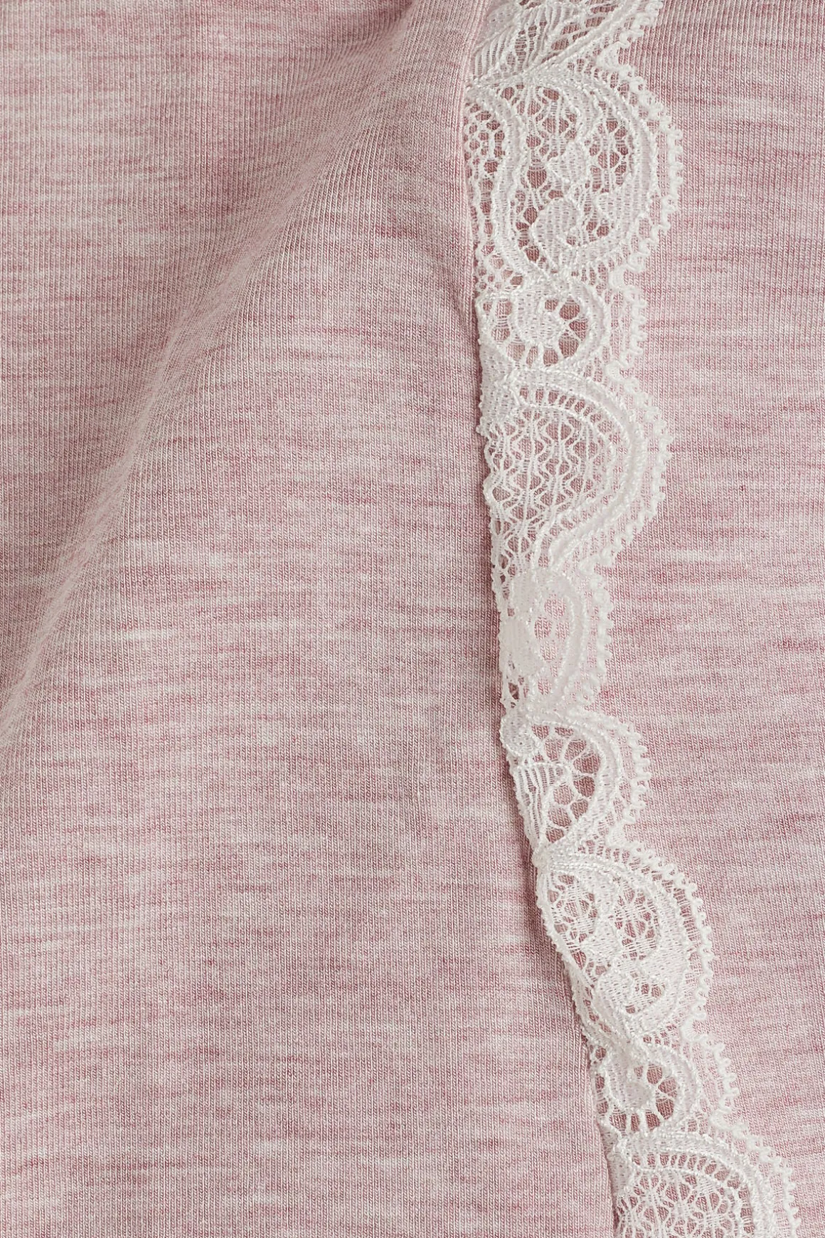 Top van Modal met Korte Mouwen en Kanten Detail