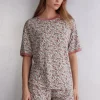 Trui met Korte Mouwen Floral Romance