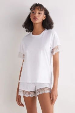 Trui met Korte Mouwen van Katoen Sophisticated Allure