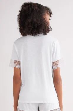 Trui met Korte Mouwen van Katoen Sophisticated Allure