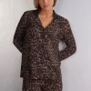 Trui met Lange Mouwen en Open Voorkant van Modal Luxurious Leopard