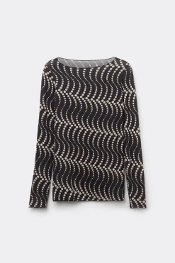 Trui met Lange Mouwen van Ultralight Modal met Kasjmier en Print Cool Elegance