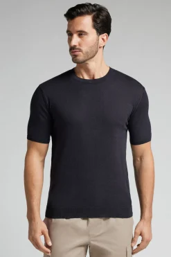 T-Shirt Gebreid van Gevlamd Katoen