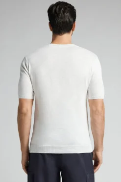 T-Shirt Gebreid van Gevlamd Katoen