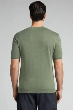 T-Shirt Gebreid van Gevlamd Katoen