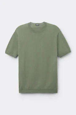 T-Shirt Gebreid van Gevlamd Katoen