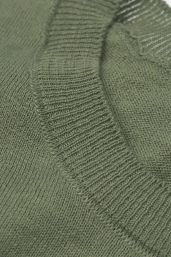 T-Shirt Gebreid van Gevlamd Katoen