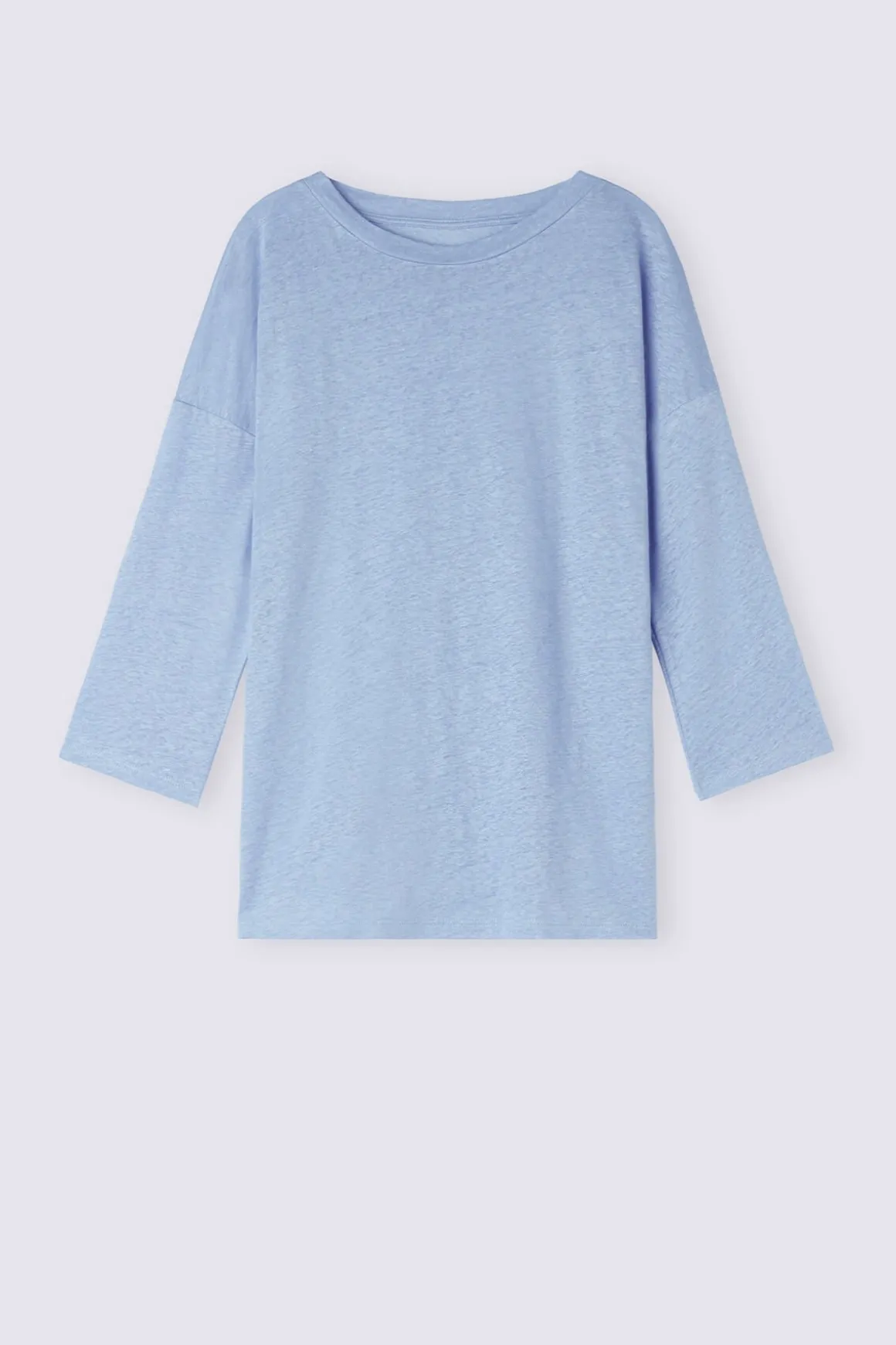 T-shirt met boothals van linnen