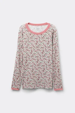 T-shirt met Boothals van Linnen Floral Romance