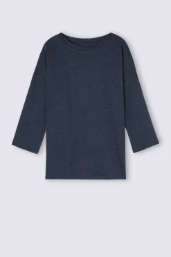 T-shirt met boothals van linnen