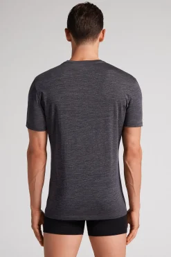 T-shirt met Korte Mouwen van Stretch Merinowol