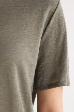 T-shirt met korte mouwen van linnen
