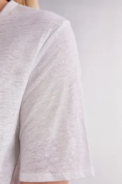 T-shirt met korte mouwen van linnen