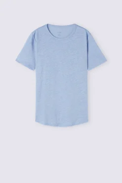 T-shirt met korte mouwen van linnen