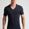 T-Shirt met V-Hals van Extrafijne Superieur Stretchkatoen