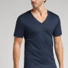 T-Shirt met V-Hals van Gemerceriseerd Premium Katoen