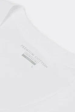 T-Shirt met V-Hals van Gemerceriseerd Premium Katoen
