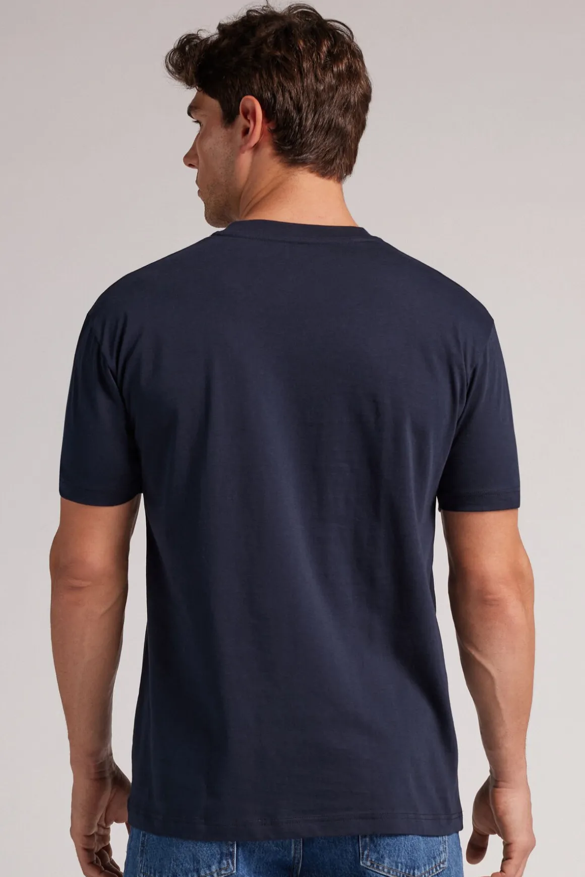 T-shirt Muscle Fit van Katoen